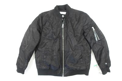 CALVIN KLEIN CK CM154122 BLACK LARGE BOMBER JACKET MENS NWT NEW