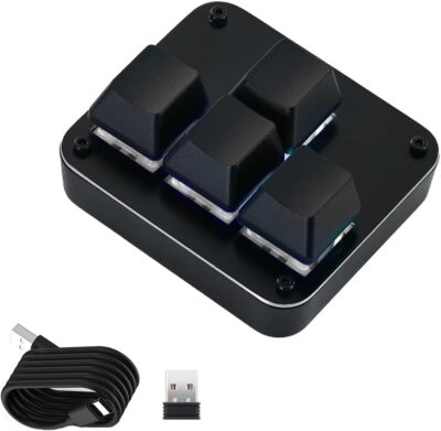Tri-Mode Arrow Keys Mechanical Mini 4-Key WASD Programmable Keypad for PC/Mac