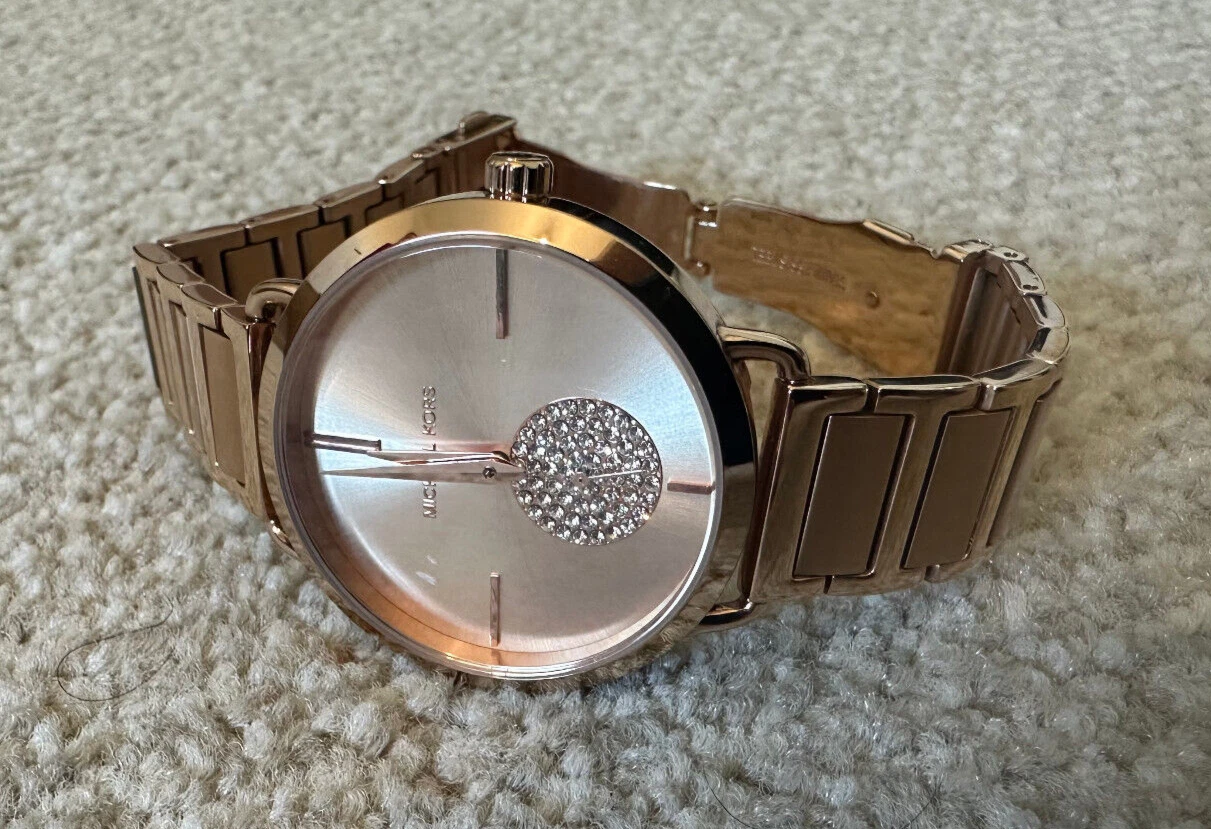 orologio classico donna michael kors mk3640 portia cristallo pavè oro rosa acciaio s acciaio