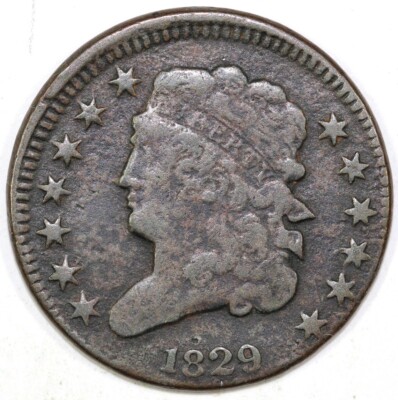 1829 1/2c C-1 Classic Head Half Cent