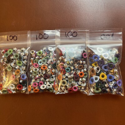 200pcs 7mm width  1/4'' Craft Metal Eyelets mixed color select SHAPE or MIXED