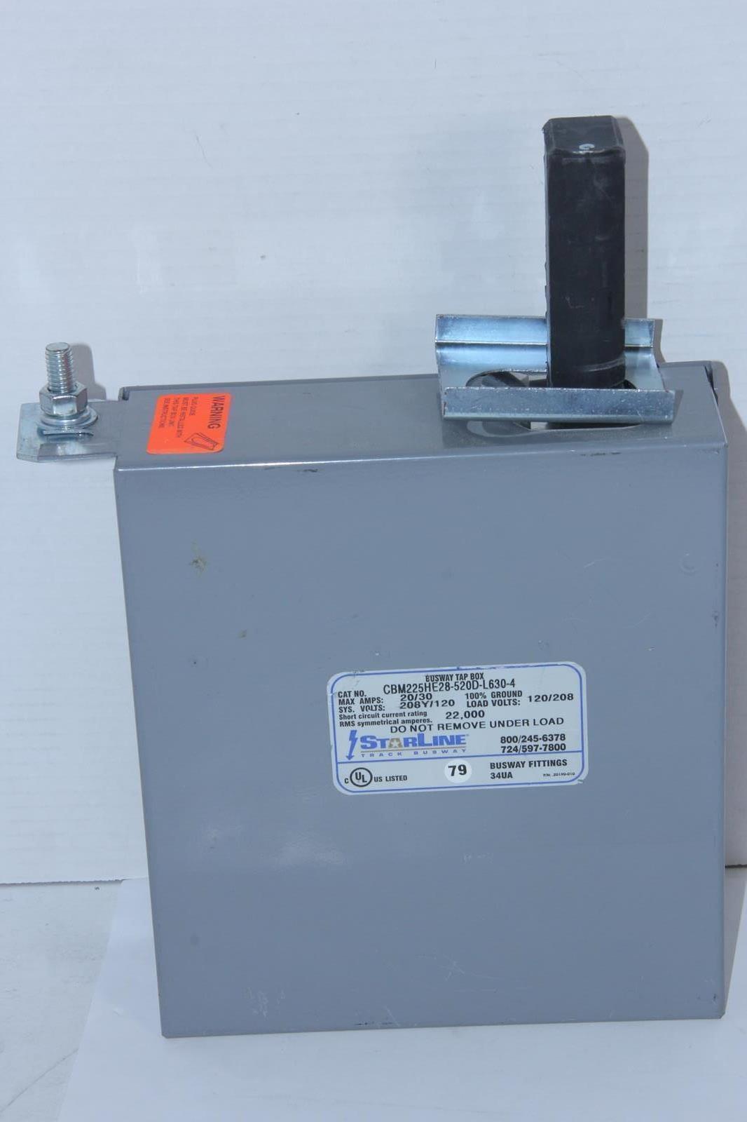 STARLINE CBM225HE28-520D-L630-4 20A/30A 208/120 Busway Tap Box for sale ...
