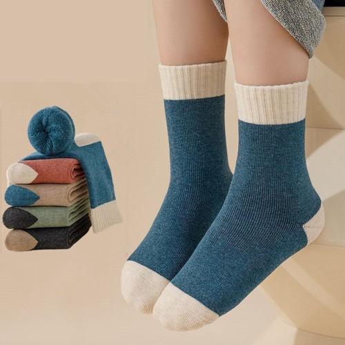 5 Pairs Kid Boys Thermal Cotton Socks Winter Plush Warm Soft Thick Snow Socks - Picture 16 of 16