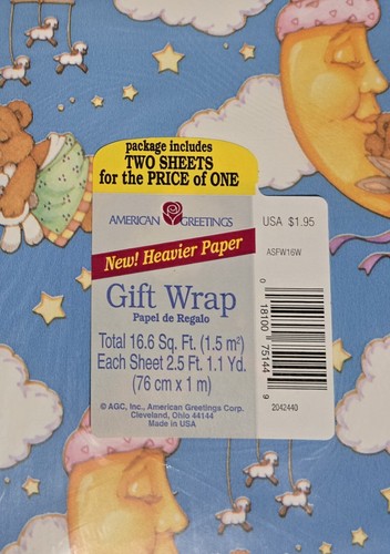 VTG American Greetings 'BABY SHOWER' Gift Wrapping Sheets Sealed **YOU CHOOSE** - Picture 18 of 28