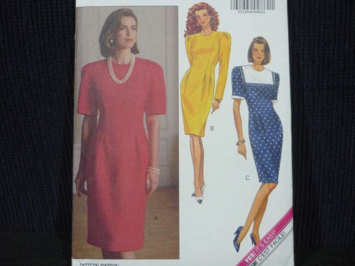 1991 VINTAGE BUTTERICK PATTERN #5312~WOMEN'S PETITE DRESSES~SIZES 12-16 UNCUT FF - Picture 2 of 9