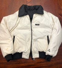 Vintage Down Jacket By Gerry, Reversible Black & White, Made In Usa 80s