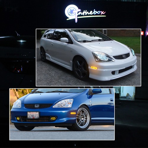 Smoke Front Amber Rear Red LED Side Marker Lamp For 02-05 Honda Civic Si EP3 3DR - 第 12/12 張圖片