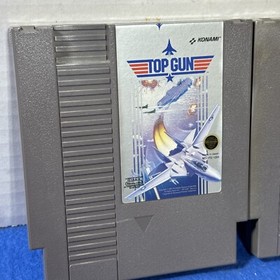 Nintendo NES Top Gun 1 y 2 Segunda Misi&oacute;n Juego Lote Konami Entertainment System