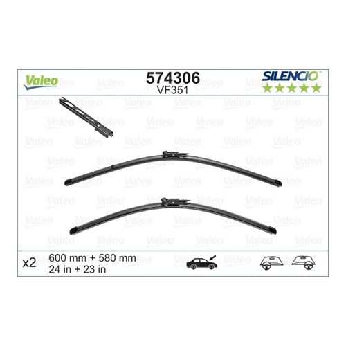 VALEO Windscreen Wiper Blade 574306 Front FOR 5 Series 6 B5 Genuine Top