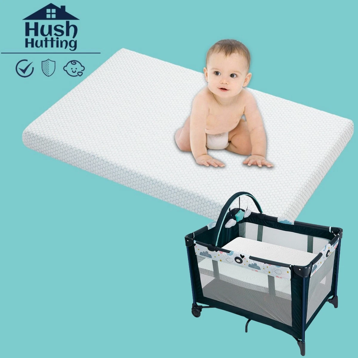 Baby Infant Soft Mattress Memory Foam Toddlers Playard Mattress Pad For Graco