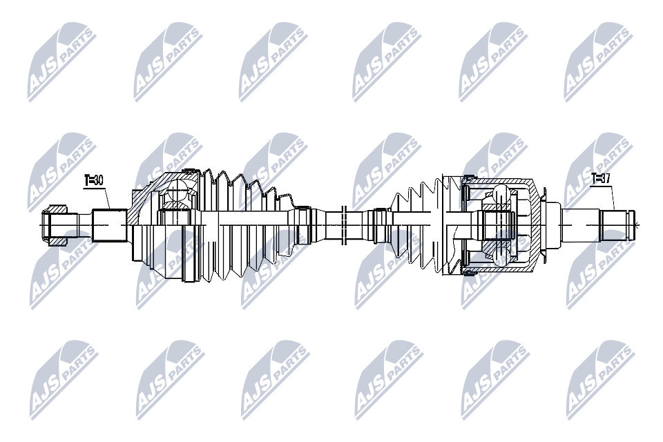 DRIVE SHAFT NPW-ME-055 FOR MERCEDES-BENZ M 272.967 3.5L OM642.940/820/822 3.0L - Image 11
