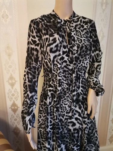 Michael Kors Maxikleid Damen Schneeleopard Leopard GR 34 XS wie NEU Kleid DRESS - Bild 15 von 20