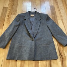 Vtg. Pendleton Women s One Button Blazer Jacket - Wool - Gray