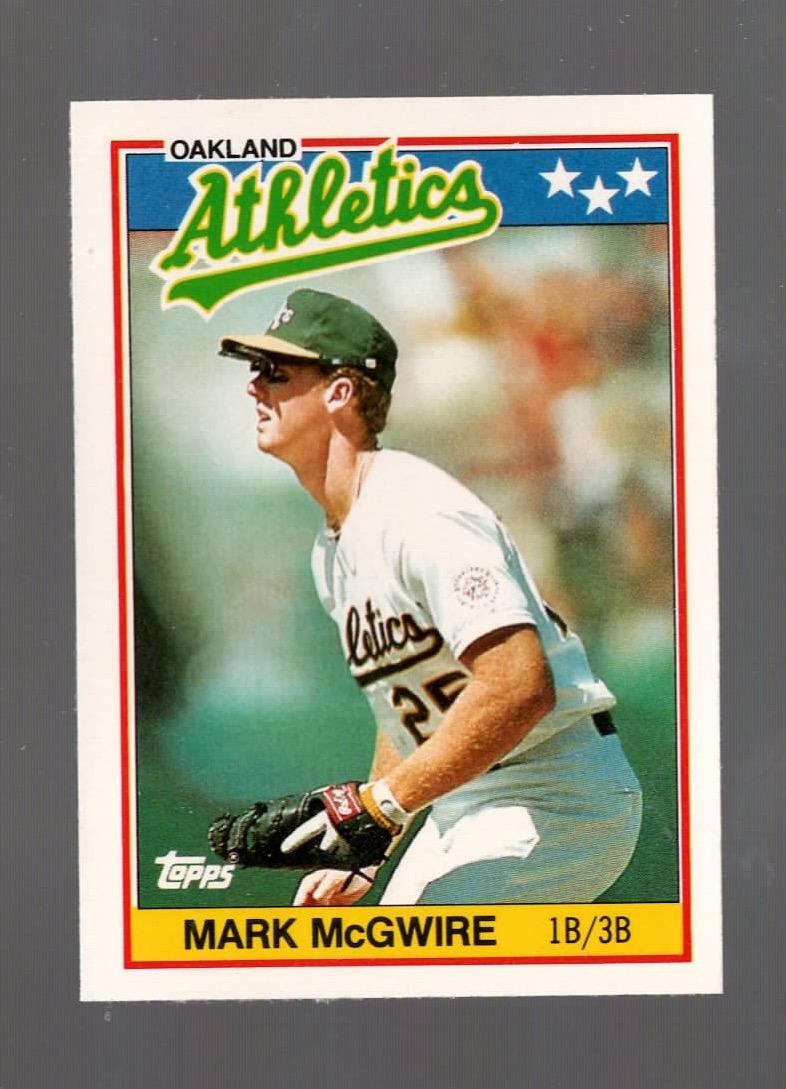1988 Topps UK Minis Mark McGwire Oakland Athletics #47 Near Mint or Better