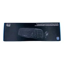 Adesso Wireless Computer Keyboard and Mouse Combo, Black