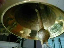 NAUTICAL BRASS BELL DINNER DOOR VINTAGE SHIP SCHOOL PUB LAST WALL HANGING BELL