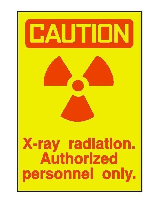 Caution X-ray Radiation Sticker Decal