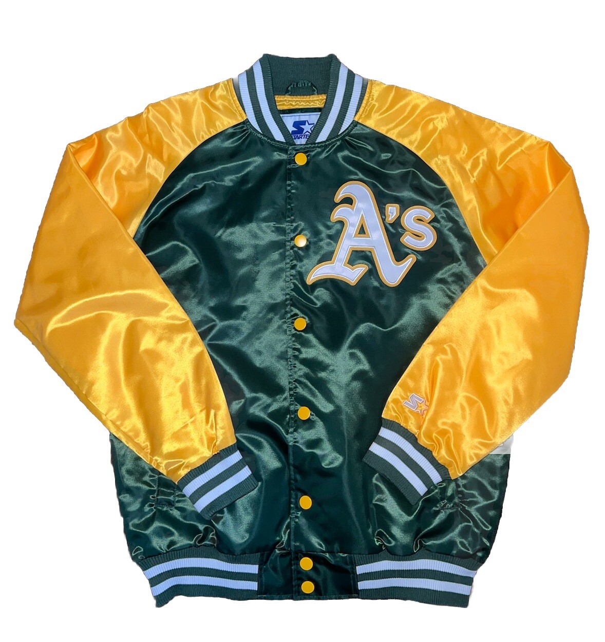 Oakland Athletics Starter Satin Jacket Large NWT
