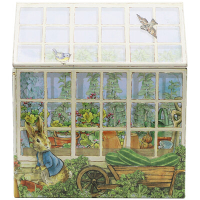Peter Rabbit Storage Tin Greenhouse Shaped | eBay