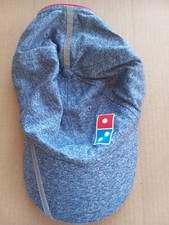 Domino's Pizza Hat Gray Reflective Cap Delivery Work Gear Wear Adjustable