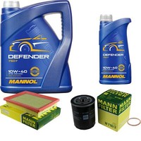 Mann Inspektionspaket 6 L Mannol Defender 10W-40 FüR Alfa Romeo 155 1.8 T.Spark