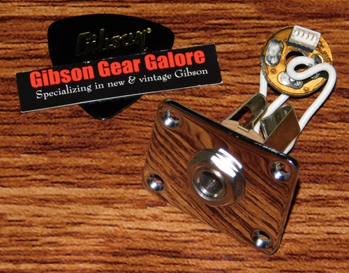 Gibson Jack Assembly Input Quick Connect Chrome Guitar Parts Metal 4 Pin Special