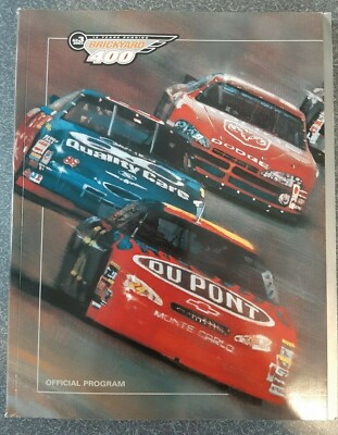 2003 BRICKYARD 400 OFFICIAL PROGRAM BOOK W/COVER TICKET & TICKET HOLDER ...