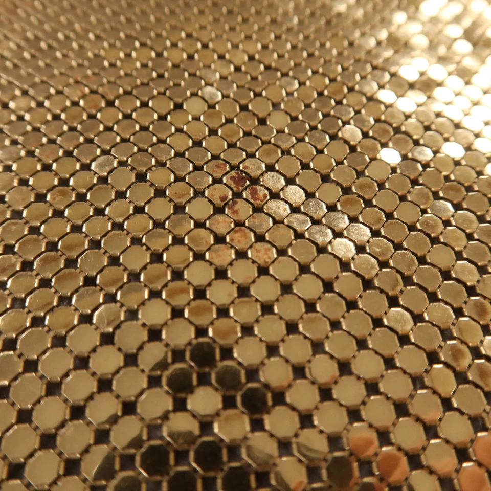 VTG Whiting & Davis Top Womens S Solid Metal Mesh Sleeveless Set Disco 1970s - Image 2 of 4