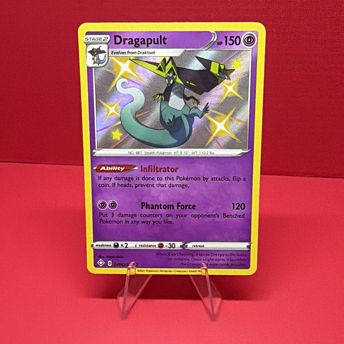 Dragapult SV062/SV122 Shining Fates Shiny Vault Holo ENG NM