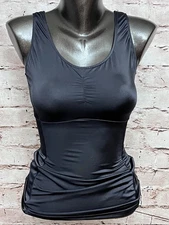 Love Your Assets Black Cami Compression Shapewear Top Large Black Smoothing