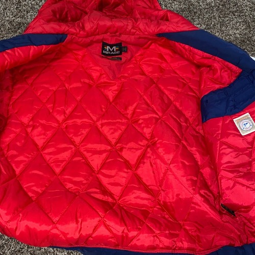KU Kansas Jayhawks Mirage Large Men Puffer Coat Vintage - Picture 5 of 11