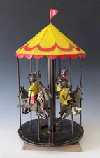 Arte Felguerez Merry-Go-Round Carousel Sculpture Mexican Folk Art Spins 21"T Vtg
