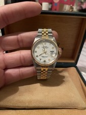 Rolex Datejust Two-Tone Jubilee Bracelet Fluted Bezel White Dial Date Box