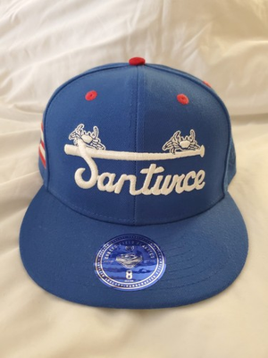 #ad #ad SANTURCE CANGREJEROS FLIP NLB EBBETS FIELD BLUE WHITE FITTED HAT SZ 8 MENS NEW $30.99