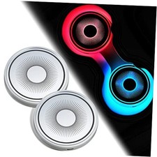 4pcs LED Car Cup Holder Lights Bulk, 7 Color-Changing USB Charging Mat