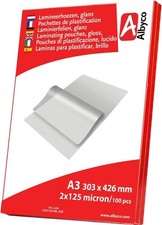 Albyco Buste Laminazione A3 303x426mm Lucide per Plastificazione Documenti