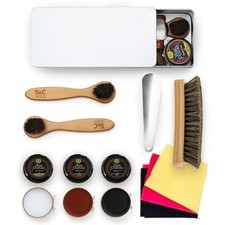  NEW MSRP 49.95 11PC Shoe Polish  Care Kit - Premium Shoe Shine Kit