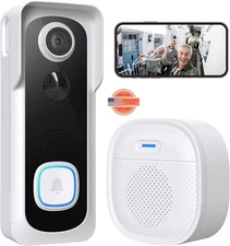 Timbre inalámbrico con cámara y timbre sin suscripciónb Videoportero inalámbrico