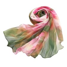 Women Floral-Lightweight-Scarf Spring-Summer Sunscreen-Shawl-Wrap Headscarf