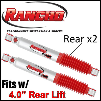 Rancho RS9000XL Rear Gas Shocks 1999-2006 Silverado Sierra 1500 4WD w/4'' Lift
