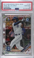 2019 Bowman Chrome Prospects Mega Box Mojo Refractor Jose De La Cruz PSA 10 8d2