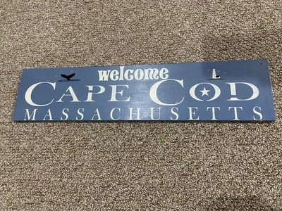 Cape Cod Massachusetts Souvenir Wooden Painted Road Sign 5.5  X 24 