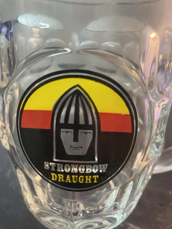 Strongbow Draught Pint Retro Vintage Glass Tankard Strong Bow Cider GC - Image 3 of 4