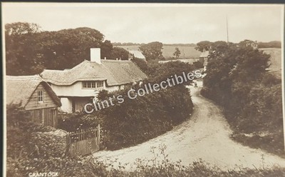 Vintage RPPC Crantock Cornwall reetgedecktes Cottage Village Milton Serie nicht verschickt