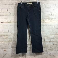 Ann Taylor LOFT Women  s Petite Dark Wash, Mid-Rise Curvy Boot Jeans Size 10