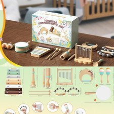 Wooden Musical Instruments Montessori Baby Musical Toys Percussion Instruments