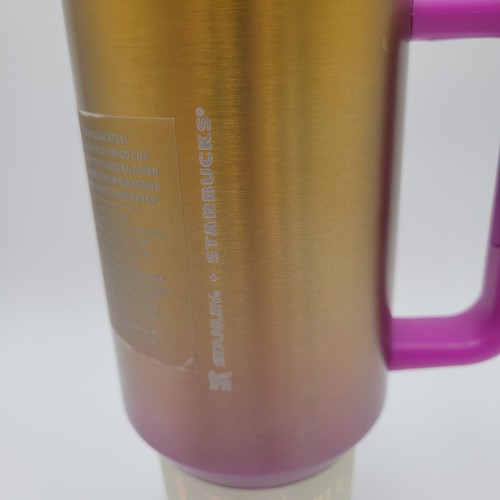 Stanley X Starbucks 40oz Tumbler Summer Sunset Gradient Purple/Orange - Picture 3 of 12