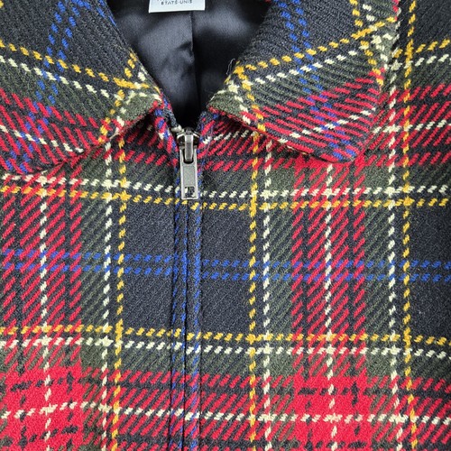 Vintage Jones New York Jacket Women 2 Petite Red Tartan Plaid 100% Wool Full Zip - Picture 8 of 12