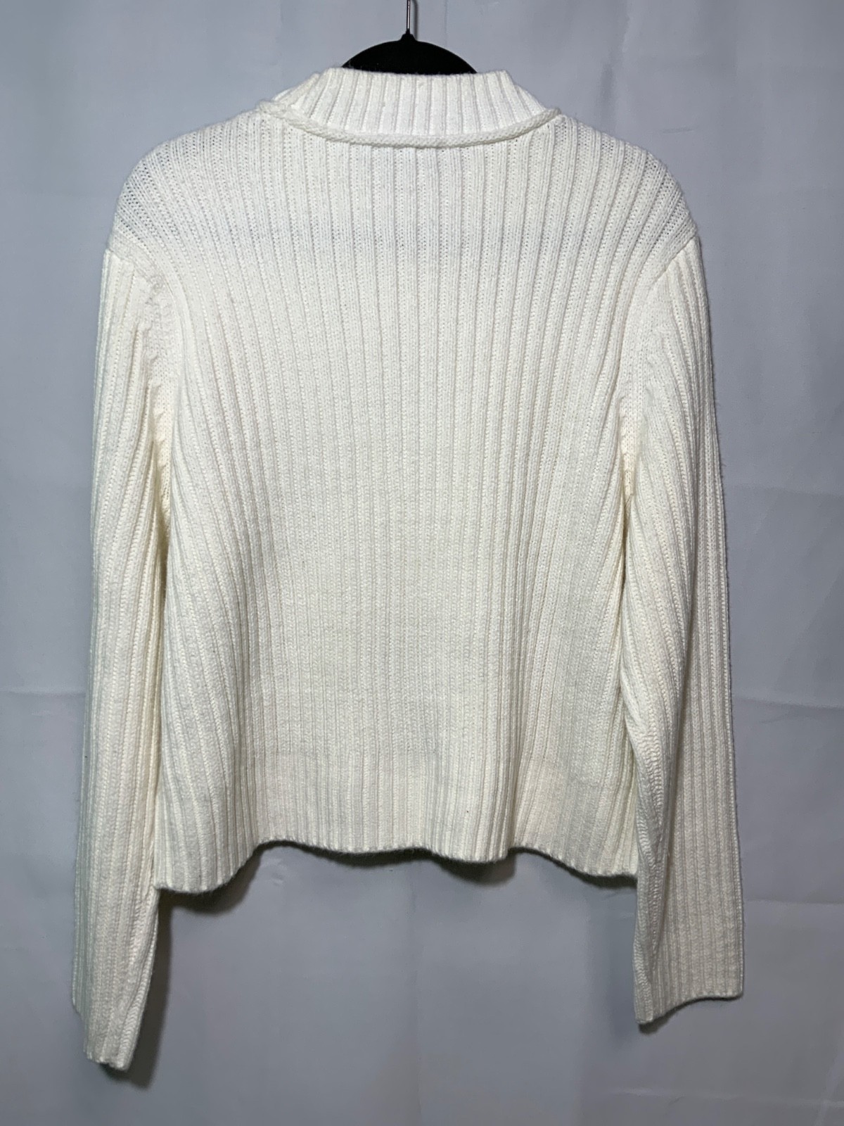 Tommy Hilfiger Women’s Cable Knit Mock -neck Ivory Sweater size: XL thumbnail 2