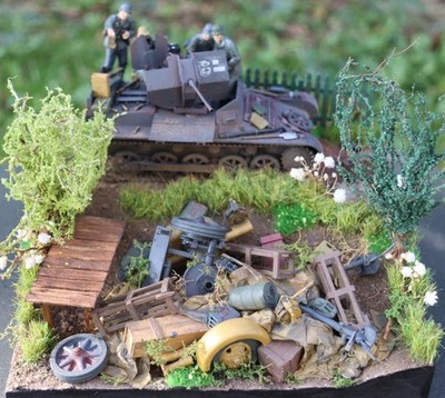1:35 Flakpanzer 1 Build DIORAMA Italeri DRAGON Hobby BOSS Vignette NEU